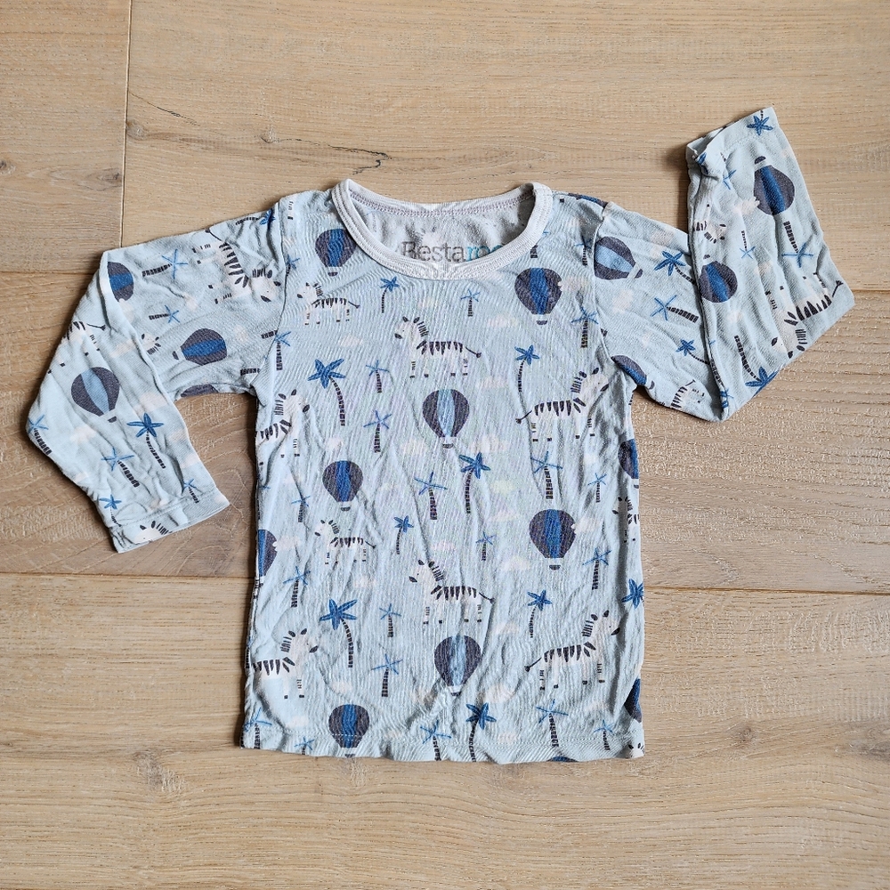 BESTAROO Zebra Pajamas Blue Long Sleeve 2/3T - Picture 3 of 7